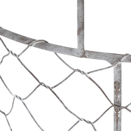 Prodotto Cestino per piante con inserto, cestino in filo metallico, fioriera, argento primaverile, sbiancato, shabby chic, Ø22cm H17.5cm