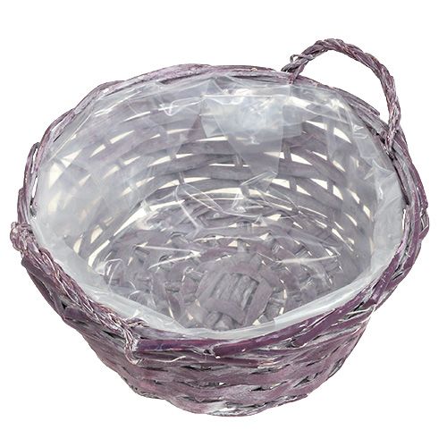 Floristik24 Cesto per piante rotondo viola scuro Ø20cm H10cm