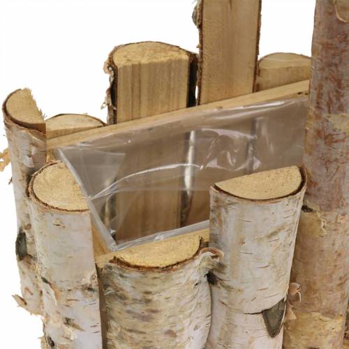 Floristik24 Piantare i rami di betulla con manico 24x14,5 cm H25,5 cm