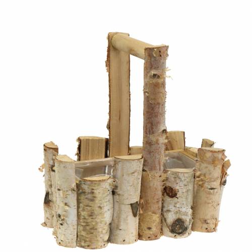 Piantare i rami di betulla con manico 24x14,5 cm H25,5 cm