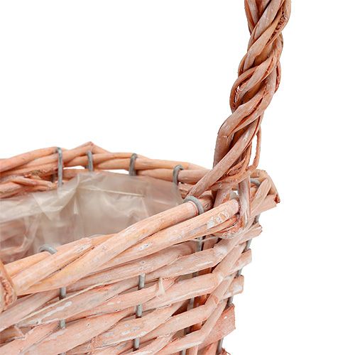 Floristik24 Cestino da piantare arancione 20 cm x 14 cm H13 cm