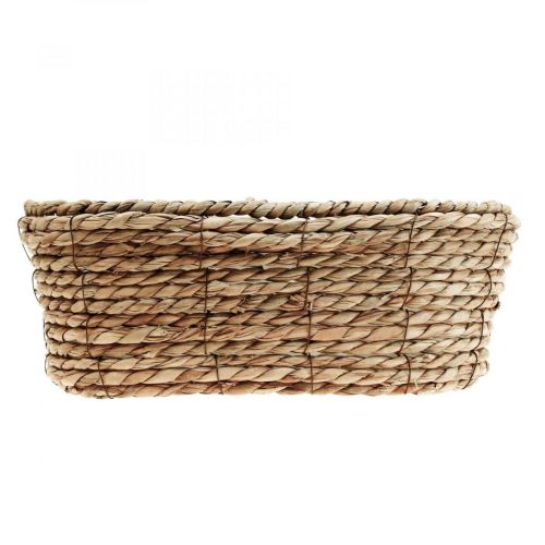 Cesto Per Piante Basket In Rattan Grigio, Ovale E Grande, Misura L53 Cm