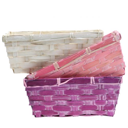 Portatrucioli quadrato viola/bianco/rosa 8pz