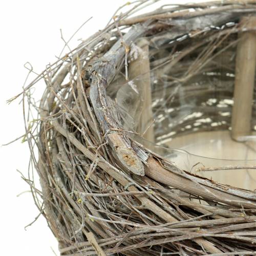 Floristik24 Cesto per piante vite e rami sbiancati Ø37/28cm set di 2