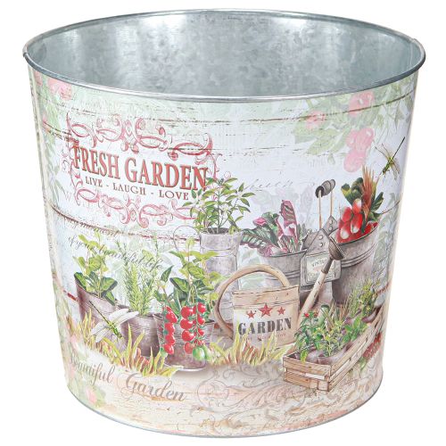 Prodotto Vaso per piante vaso per fiori rotondo in metallo Fresh Garden H21cm