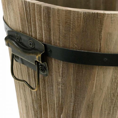 Floristik24 Fioriera ovale in legno con manici in stile country 40 × 25 × 30 cm