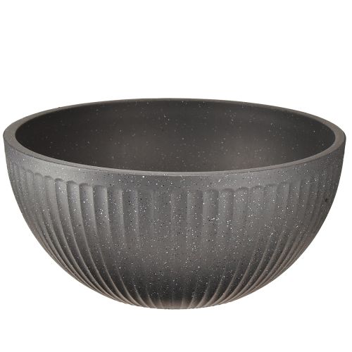 Vaso per piante in plastica con scanalature antracite Ø30cm