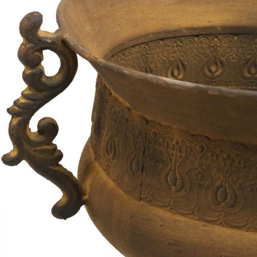Floristik24 Fioriera effetto ruggine vaso grande in metallo Ø29cm H39cm
