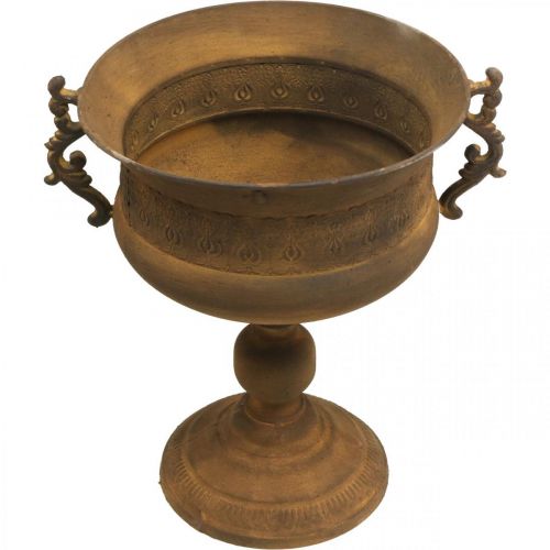 Floristik24 Fioriera effetto ruggine vaso grande in metallo Ø29cm H39cm