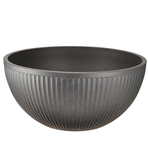 Vaso per piante in plastica antracite Ø40cm H18,5cm