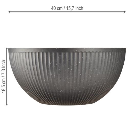 Prodotto Vaso per piante in plastica antracite Ø40cm H18,5cm