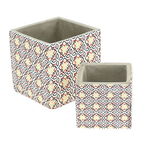 Floristik24 Set di vasi per piante con motivo 8 cm x 8 cm e 11 cm x 11 cm