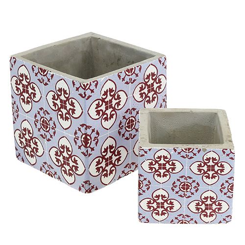 Floristik24 Vaso per piante con motivo orientale 8 cm x 8 cm / 11 cm x 11 cm
