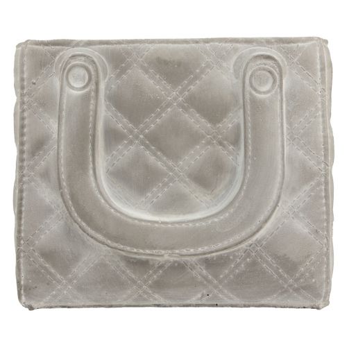 Prodotto Borsa per fioriera in cemento con vaso per piante 18×11×15,5 cm