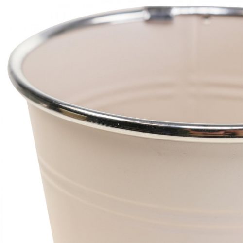 Floristik24 Fioriera vaso da fiori in metallo cachepot Ø13,5 cm H12,5 cm 2 pezzi