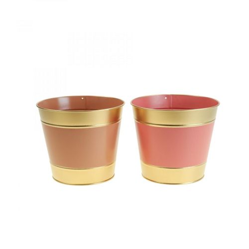 Floristik24 Fioriera vaso da fiori in metallo cachepot Ø13cm H12cm 4pz