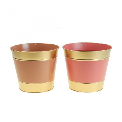 Floristik24 Fioriera vaso da fiori in metallo cachepot Ø17cm H14.5cm 4pz