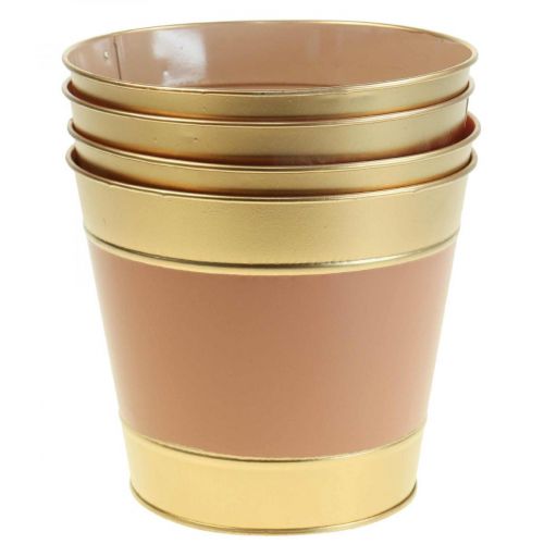 Prodotto Fioriera vaso da fiori in metallo cachepot Ø26cm H22cm 4pz