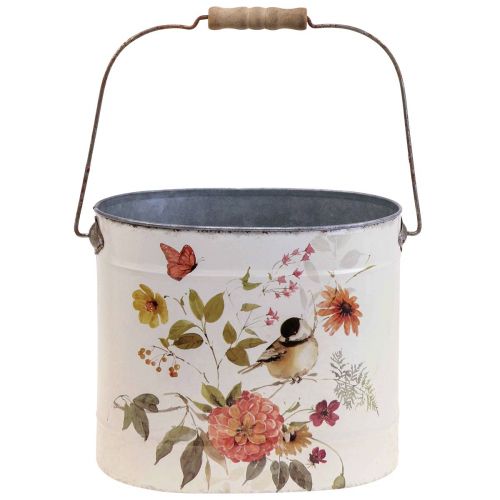 Floristik24 Portavaso in metallo con manico a molla Ø28/22/18cm set di 3