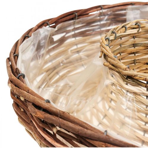 Floristik24 Anello per piante in salice, ciotola per piante Ø44/38cm set di 2