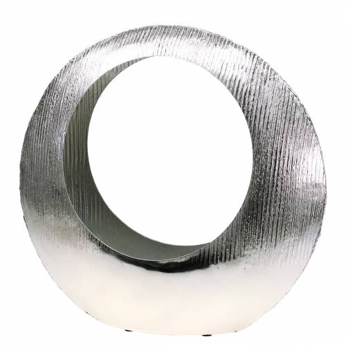 Floristik24 Anello per piante in piedi in argento 40 cm x 12 cm H38 cm