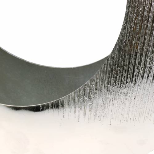 Floristik24 Anello per piante in piedi in argento 40 cm x 12 cm H38 cm