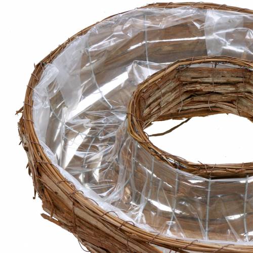 Floristik24 Ciotola per piante in corteccia naturale ad anello Ø50/43cm set di 2