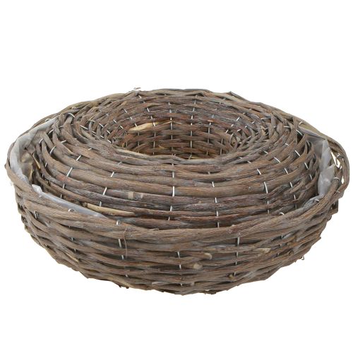 Prodotto Anelli per piante in legno rattan naturale grigio Ø40/45cm set da 2