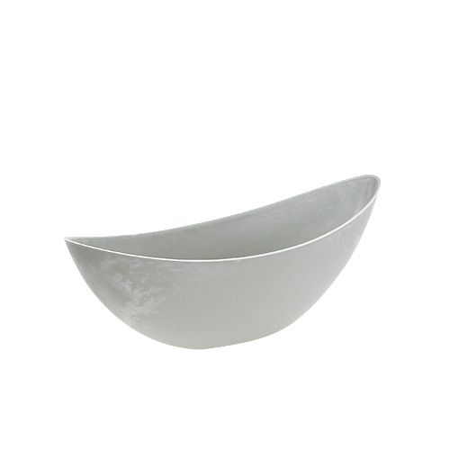 Floristik24 Ciotola per piante 39cm x 12,5cm H13cm grigio chiaro, 1 pezzo