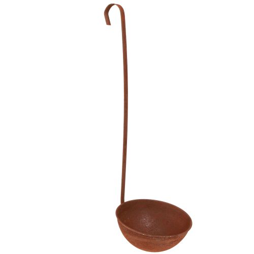 Floristik24 Cazzuola per decorazione cucina da appendere in vaso per piante ruggine Ø16,5 cm 2 pezzi