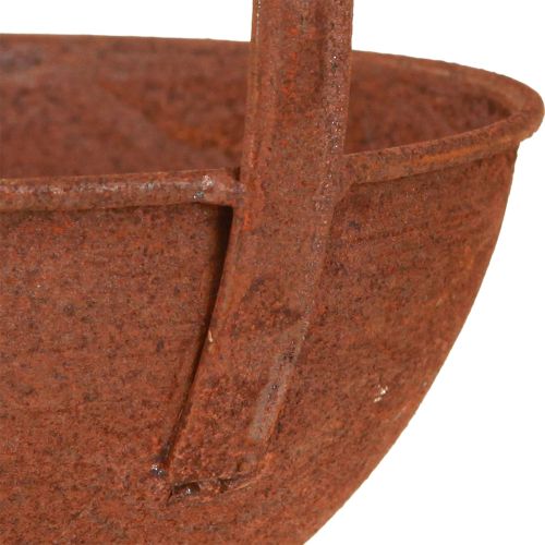 Floristik24 Cazzuola per decorazione cucina da appendere in vaso per piante ruggine Ø16,5 cm 2 pezzi