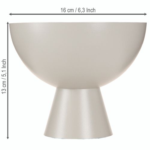 Prodotto Ciotola decorativa in metallo con base grigia Ø16cm H13cm