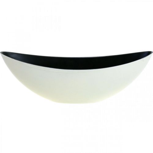 Floristik24 Portavasi ovale decorativo Jardiniere bianco crema 39×12×13 cm