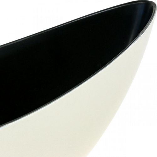 Floristik24 Portavasi ovale decorativo Jardiniere bianco crema 39×12×13 cm