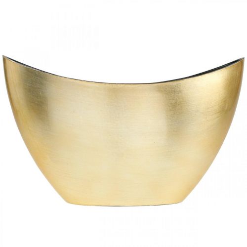 Floristik24 Portavasi ovale decorativo jardiniere oro 24×10×15cm