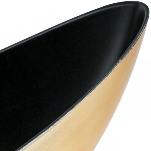 Ciotola per piante ovale vaso decorativo jardiniere oro 39×12×13 cm