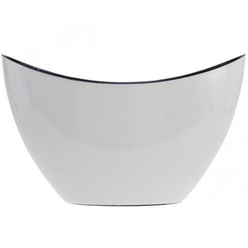 Floristik24 Portavasi ovale decorativo Jardiniere bianco crema 24×10×15cm