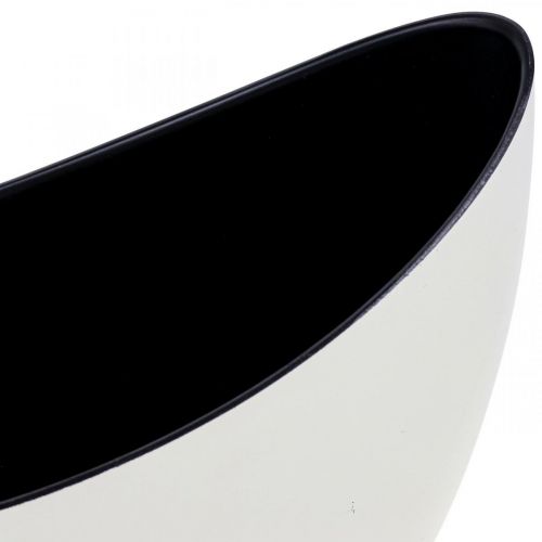 Floristik24 Portavasi ovale decorativo Jardiniere bianco crema 24×10×15cm