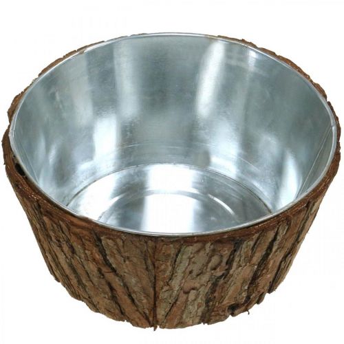 Floristik24 Ciotola per piante, fioriera, ciotola per fiori, decorazione corteccia d&#39;albero Ø21cm H10cm