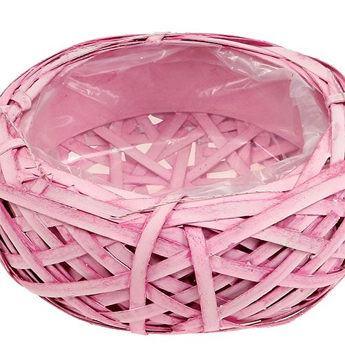 Floristik24 Ciotola per fioriera rosa Ø25cm H9cm