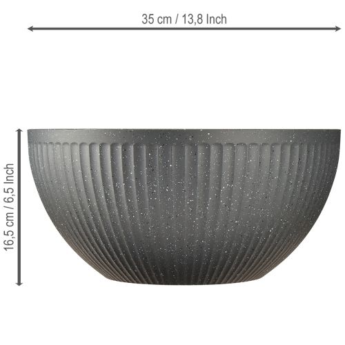 Prodotto Ciotola per piante in plastica antracite Ø35cm H16,5cm