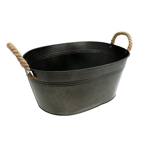 Floristik24 Vaso per piante ovale antico 40 x 29 cm H18 cm 1p