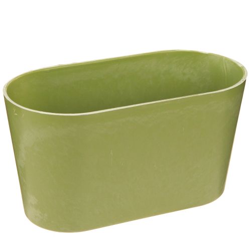Prodotto Ciotola per piante ovale verde in plastica 20×10×11cm 3 pezzi