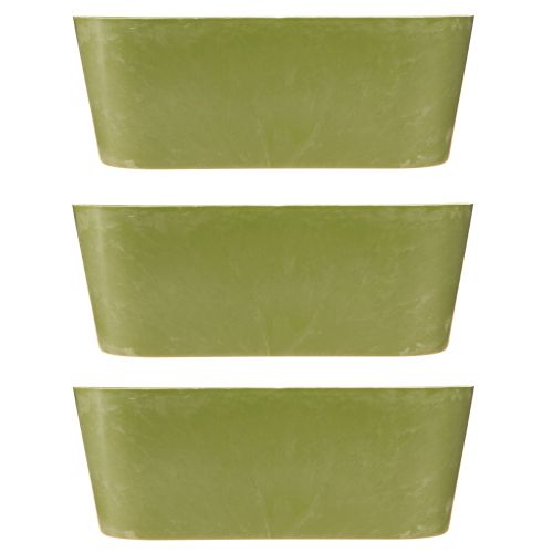Prodotto Ciotola per piante ovale ciotola verde plastica 27×11×10cm 3pz