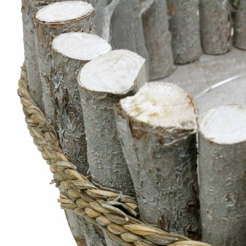 Floristik24 Ciotola per fioriera fatta di rami Ø33cm H13cm