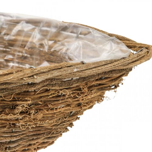 Floristik24 Vaso per piante, cesto per piante, cesto per vite, L35/42/46 cm, set da 3