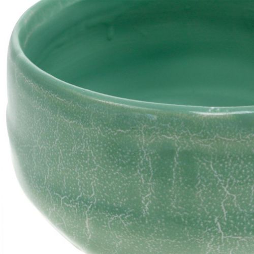 Floristik24 Portavasi con motivo a cesto, decoro in ceramica, ciotola tonda Ø16cm H7,5cm