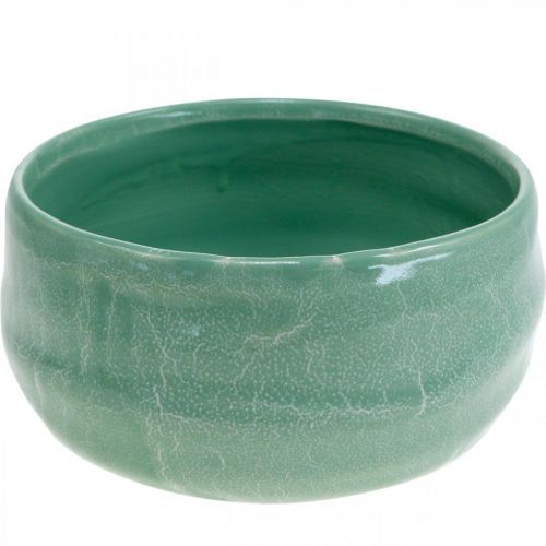 Floristik24 Portavasi con motivo a cesto, decoro in ceramica, ciotola tonda Ø16cm H7,5cm