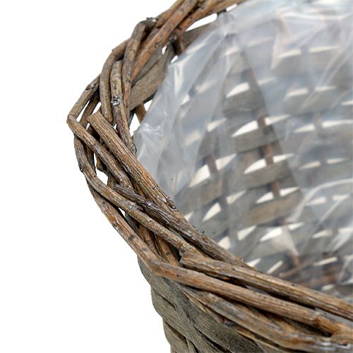 Floristik24 Ciotola per piante tonda grigia Ø30cm H16cm 1pz