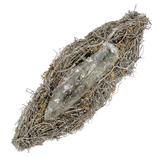 Floristik24 Nave da piantagione fatta di vite bianca lavata 40 cm x 13 cm